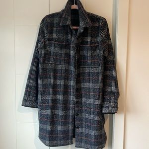Light weight plaid Shacket